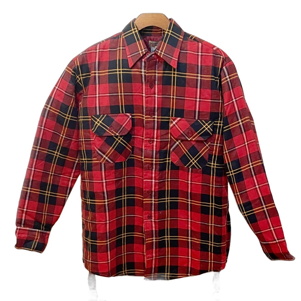 Sports afield size large quilted flannel button down jacket